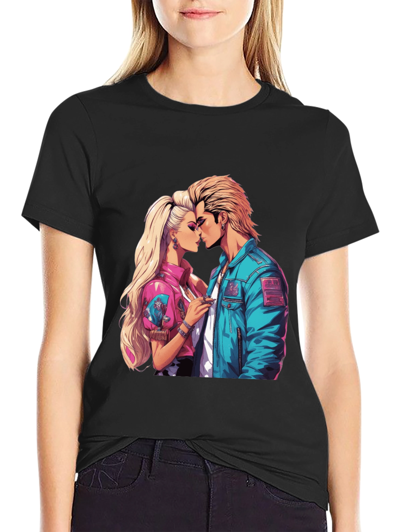 80s Romance Graphic Tee - Retro Style