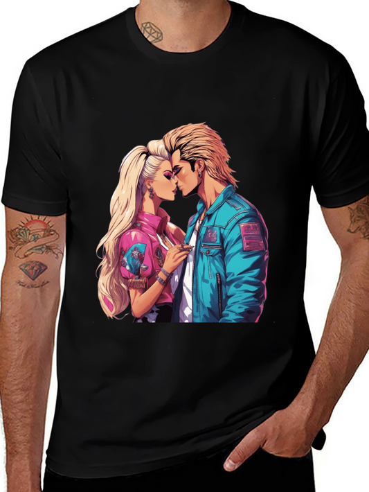 80s Romance Graphic Tee - Retro Style
