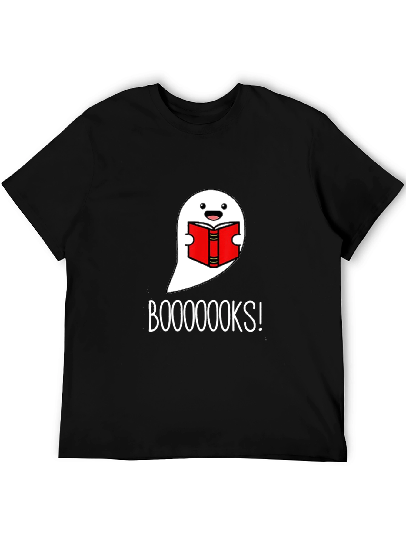 Funny Ghost Reading Books Graphic T-Shirt