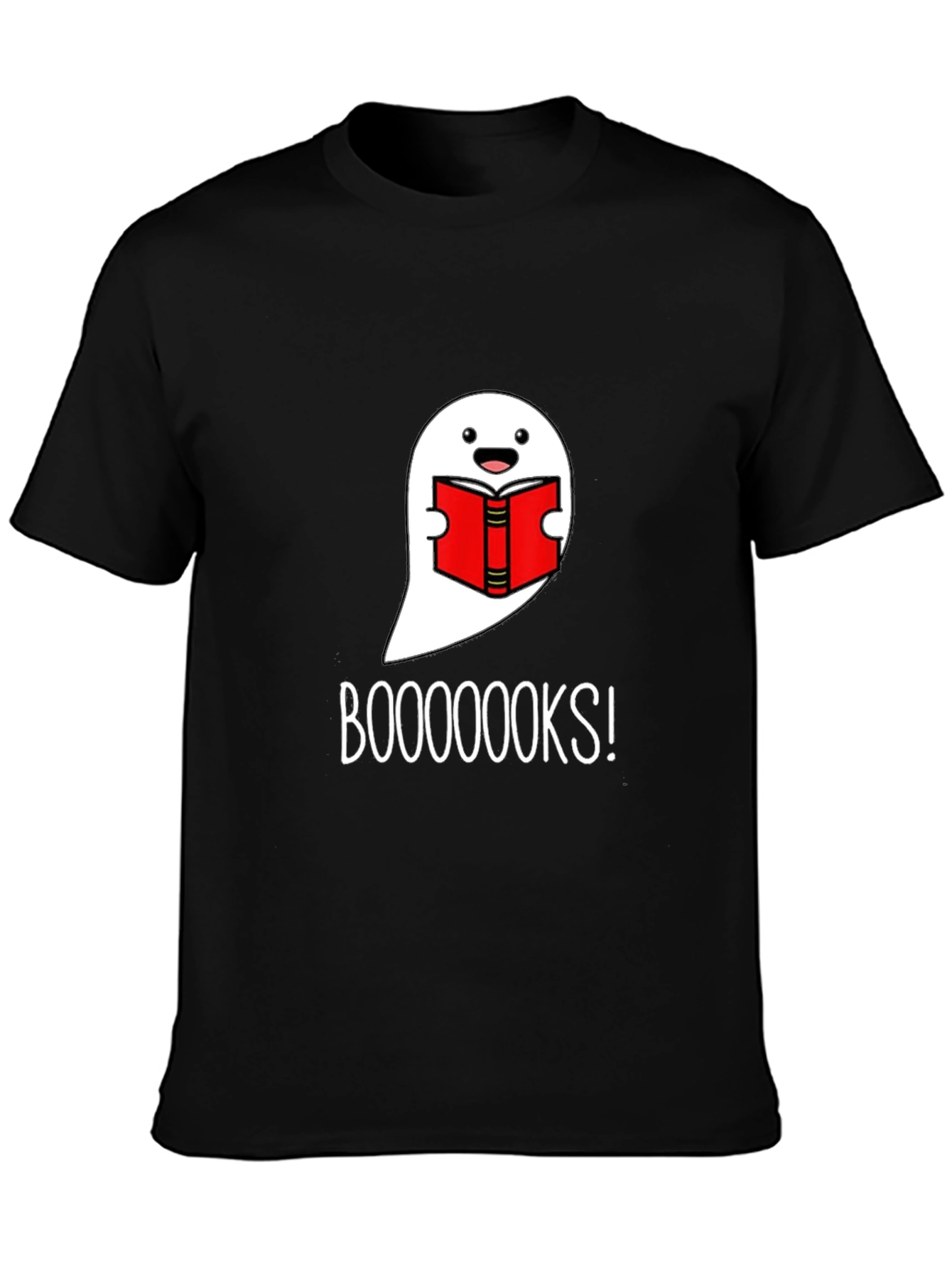 Funny Ghost Reading Books Graphic T-Shirt