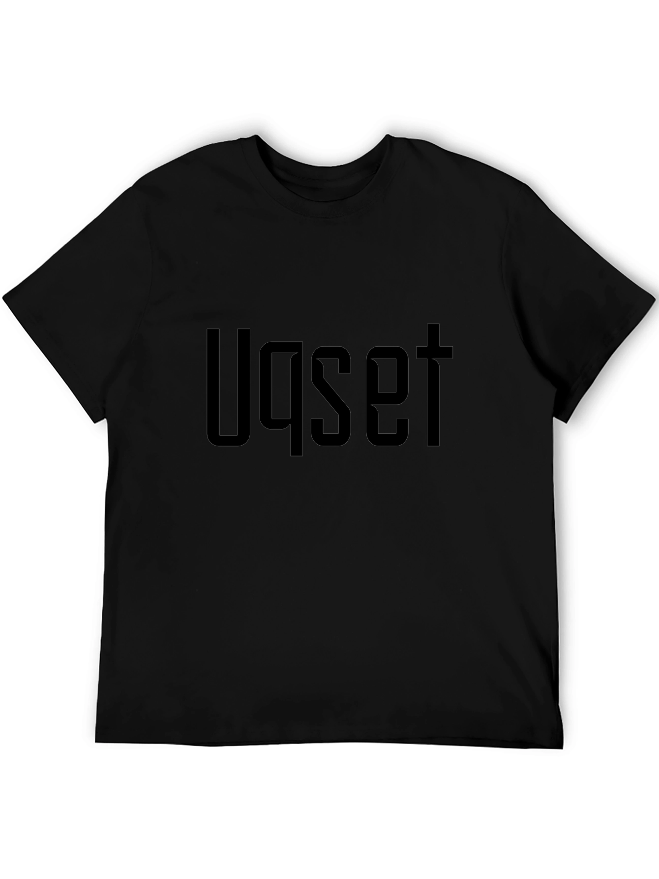 Uqset Black T-Shirt Casual Style