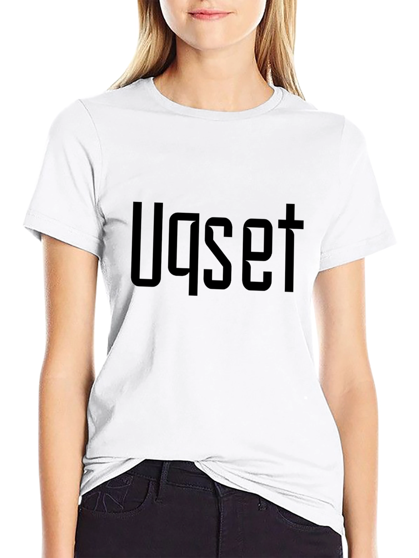 Uqset Black T-Shirt Casual Style