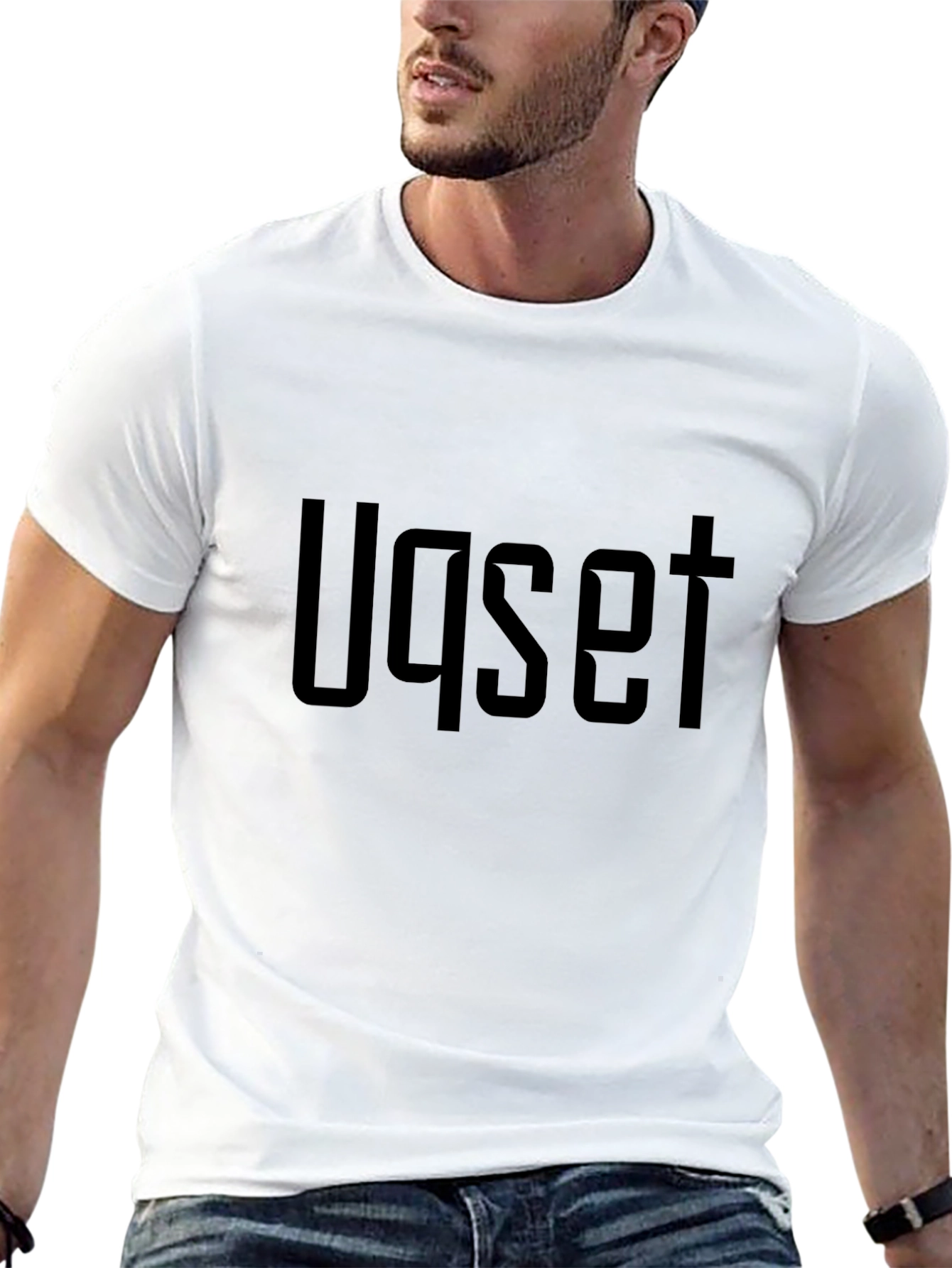 Uqset Black T-Shirt Casual Style