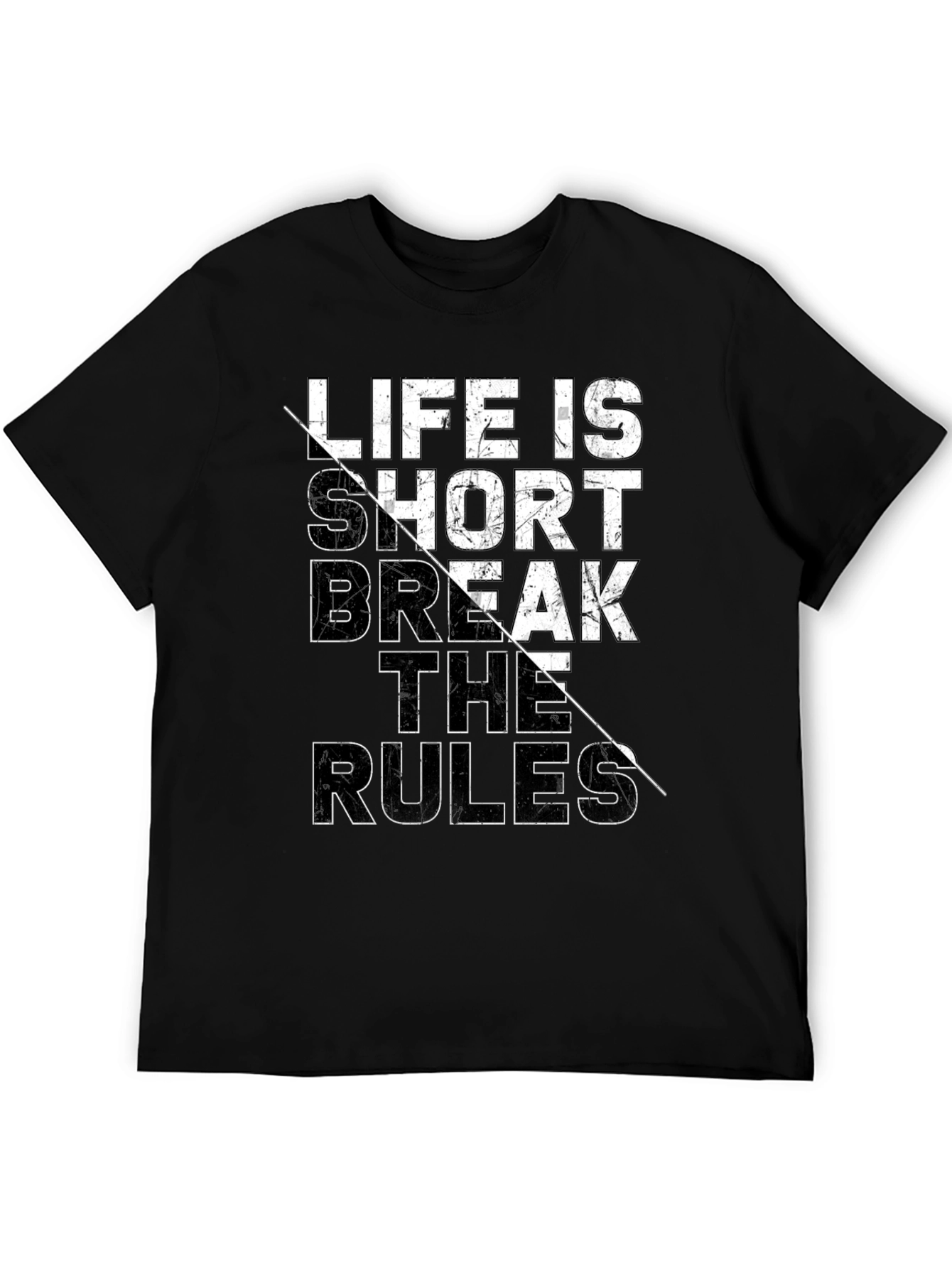 Life is Short Break the Rules Graphic Tee