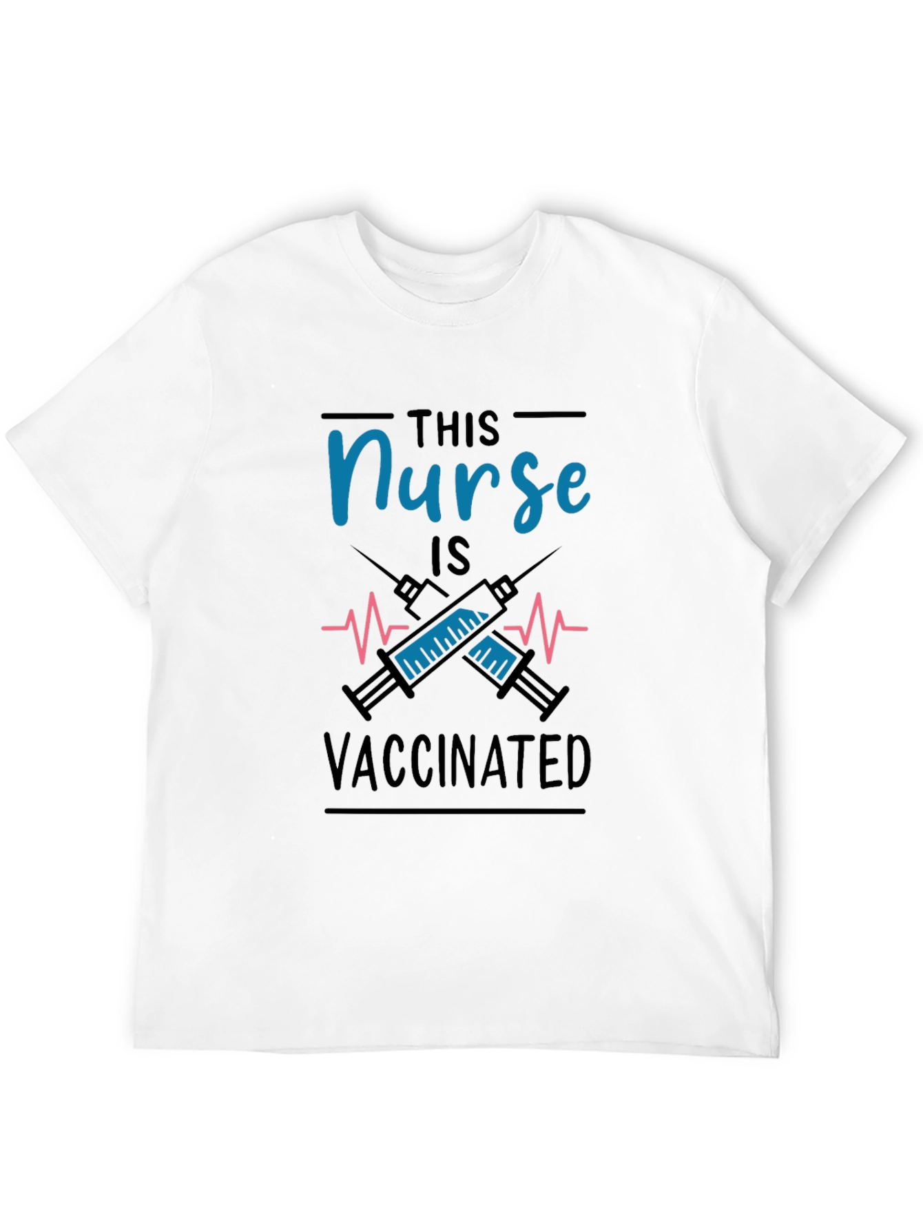Vaccinated Nurse T-Shirt - Black