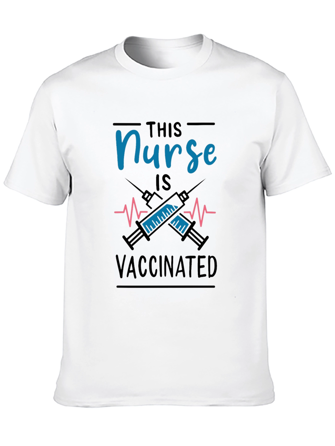 Vaccinated Nurse T-Shirt - Black