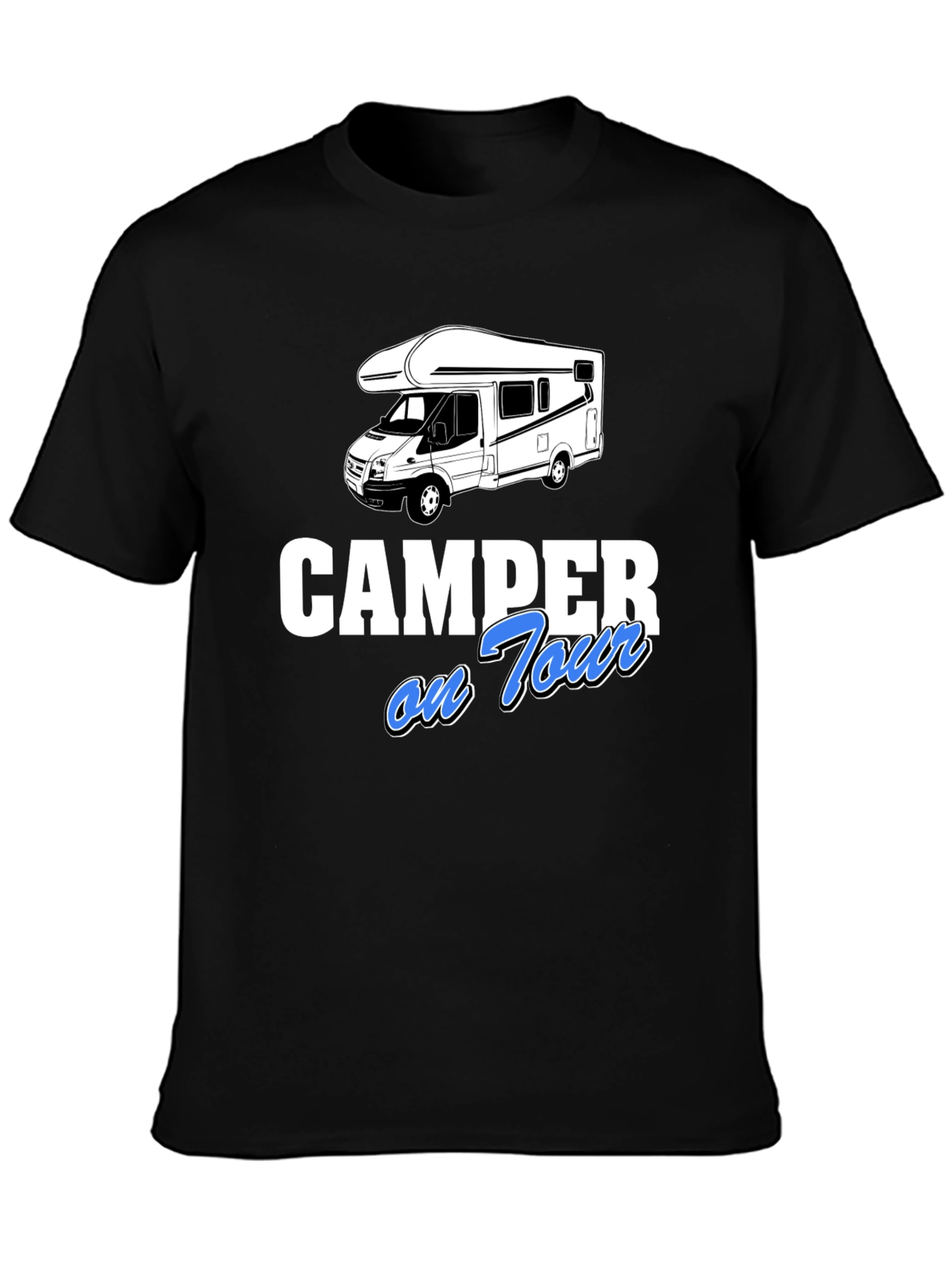 Camper on Tour Graphic T-Shirt - Black
