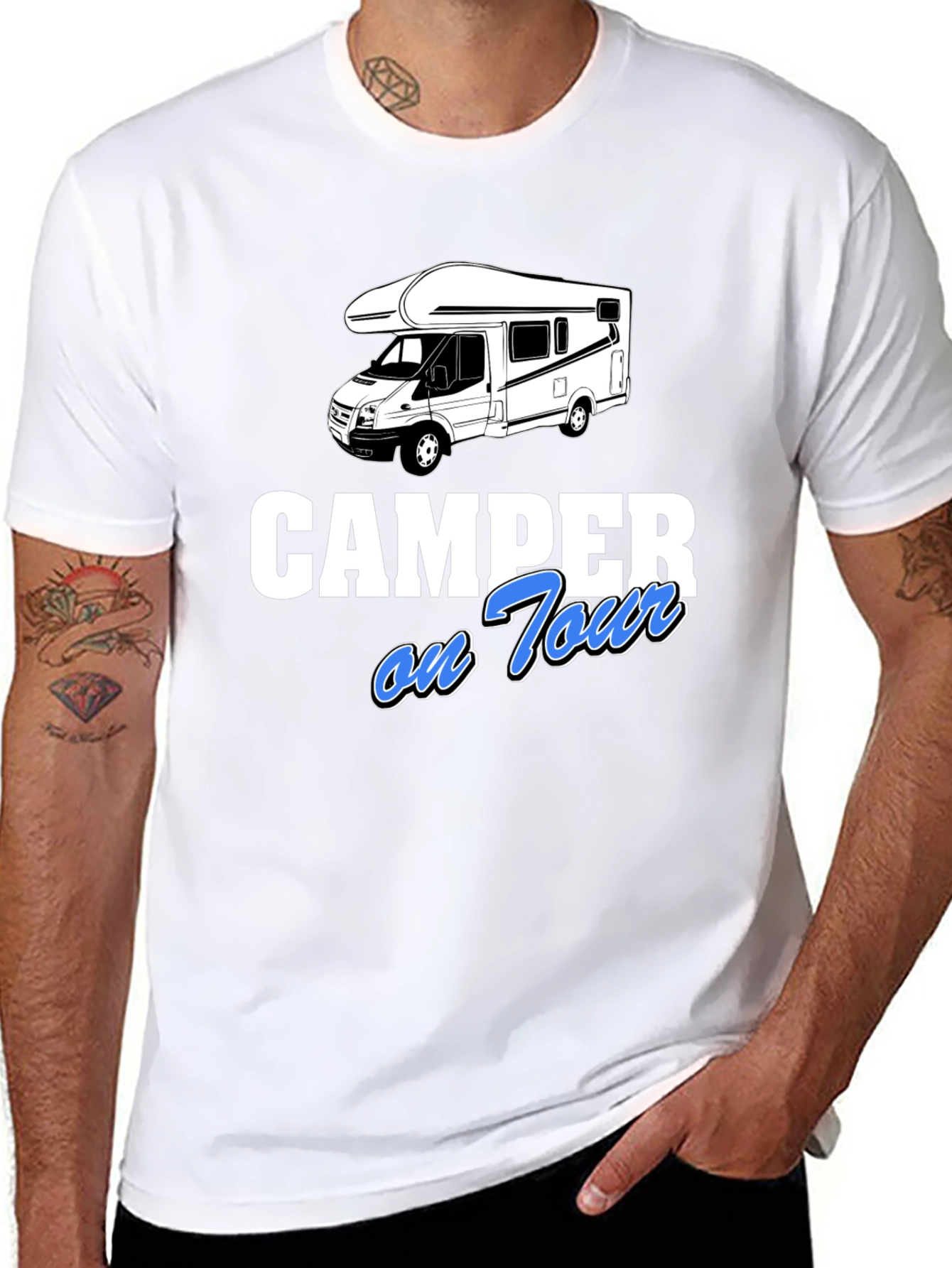 Camper on Tour Graphic T-Shirt - Black