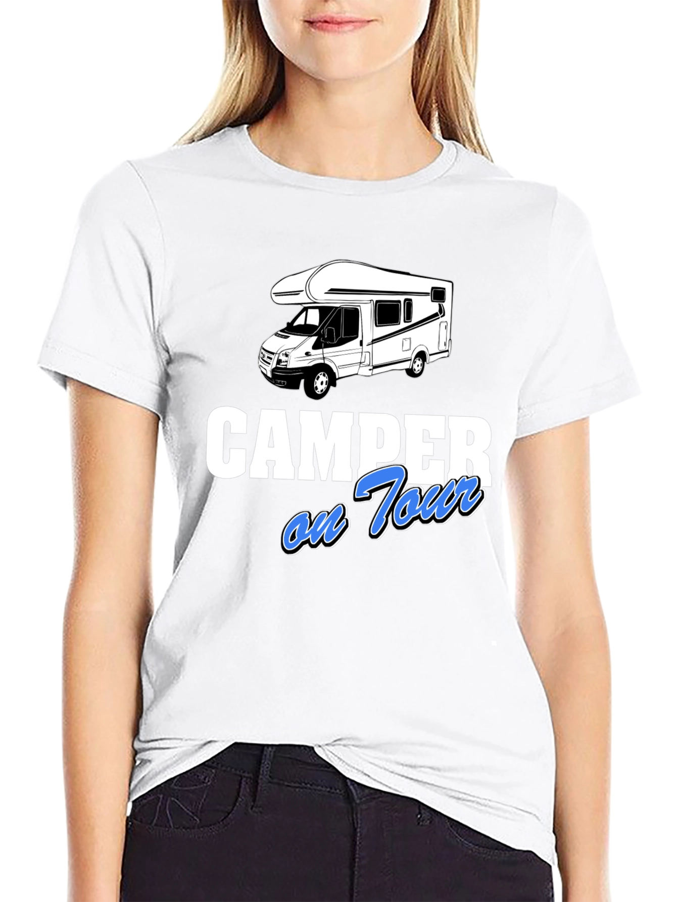 Camper on Tour Graphic T-Shirt - Black