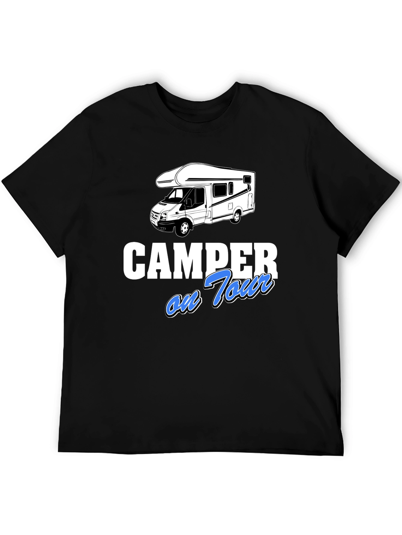 Camper on Tour Graphic T-Shirt - Black