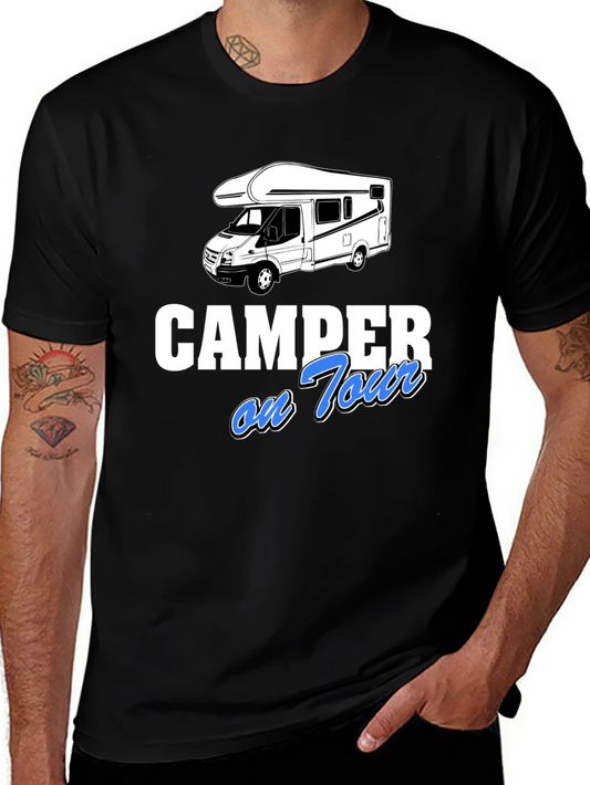 Camper on Tour Graphic T-Shirt - Black