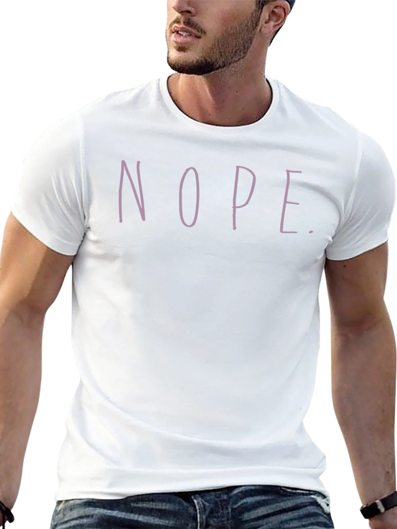 Nope Graphic Tee - Black Cotton T-Shirt
