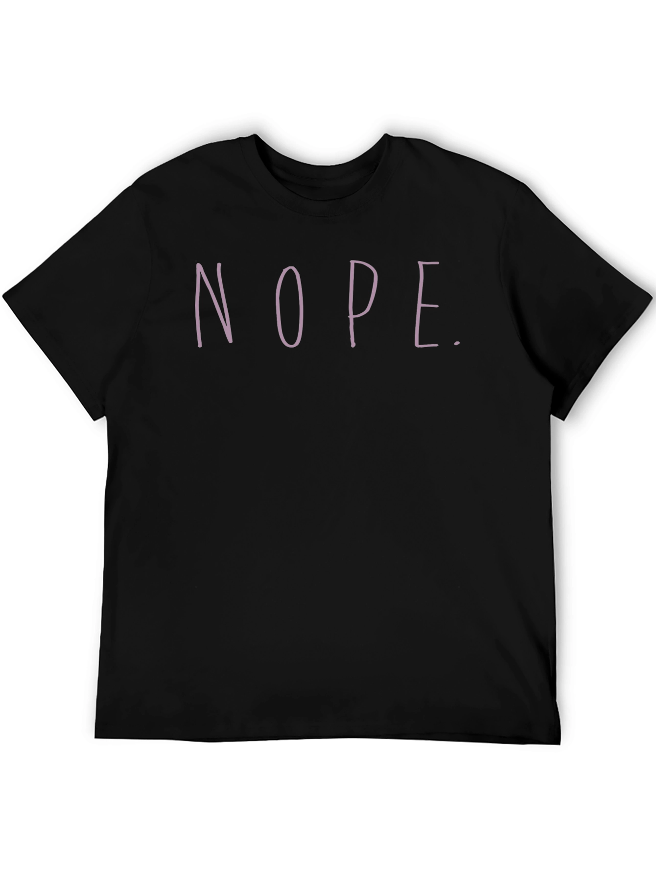 Nope Graphic Tee - Black Cotton T-Shirt