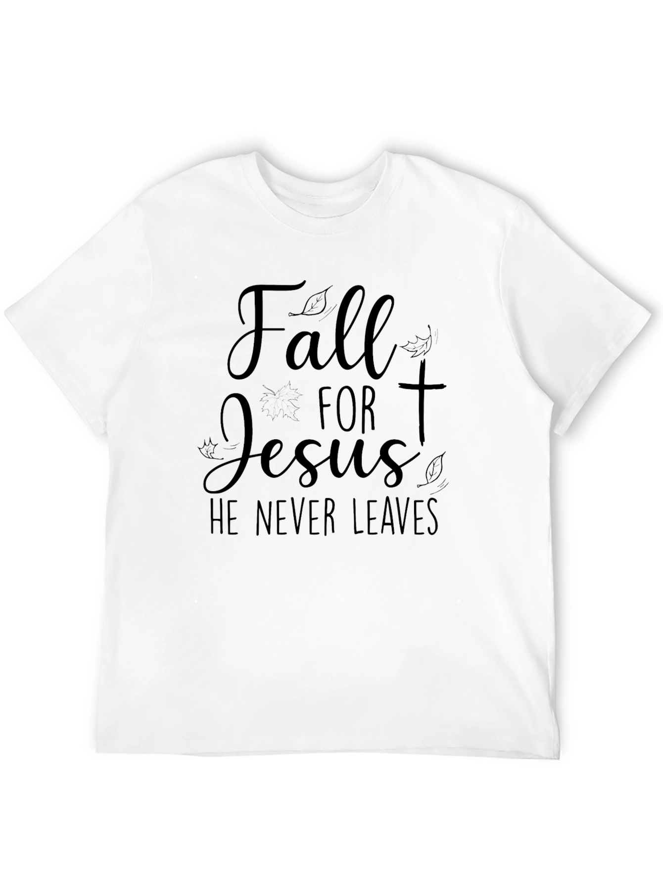 Fall for Jesus Black Graphic Tee