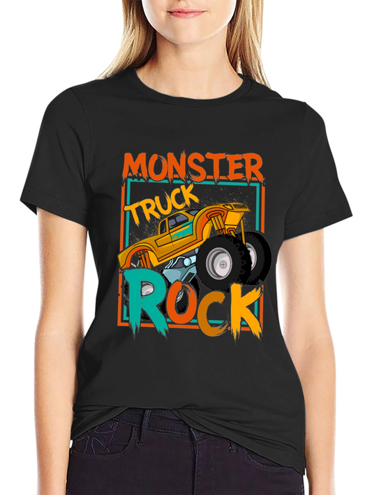 Monster Truck Rock Graphic Tee - Black