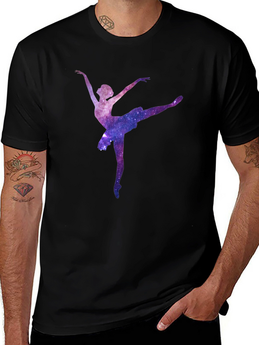 Galaxy Ballerina Black T-Shirt