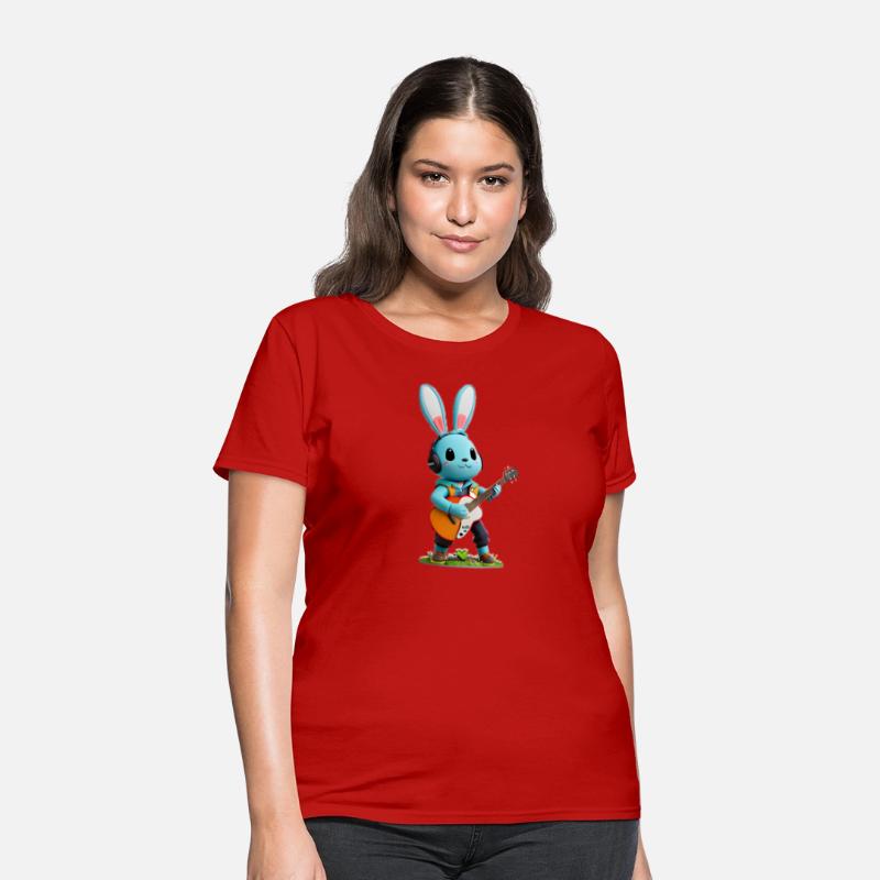 Rabbit playing guitar