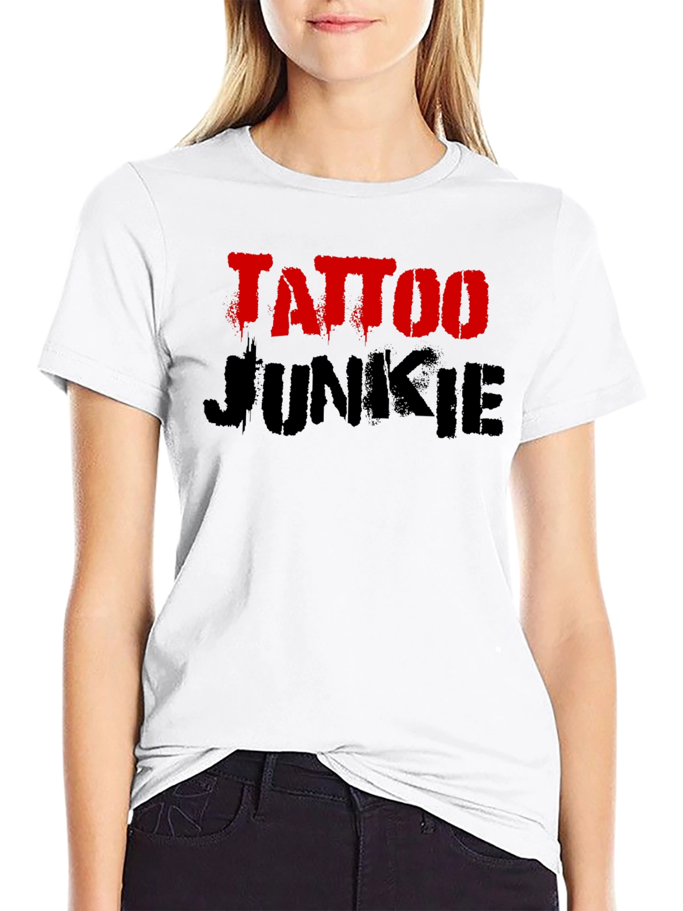 Tattoo Junkie Graphic Tee - Bold Black Shirt