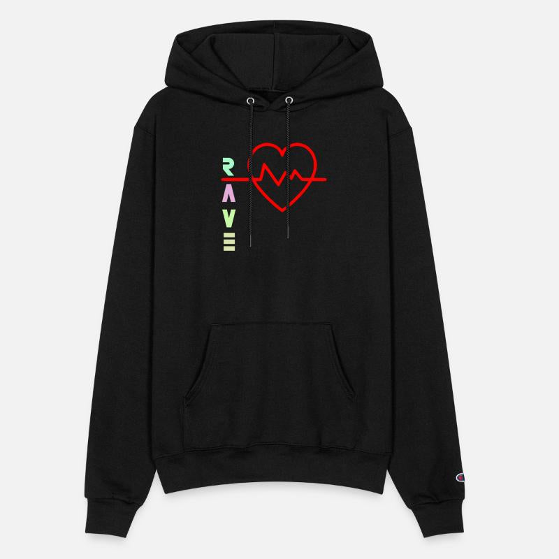 Rave with heart beat logo