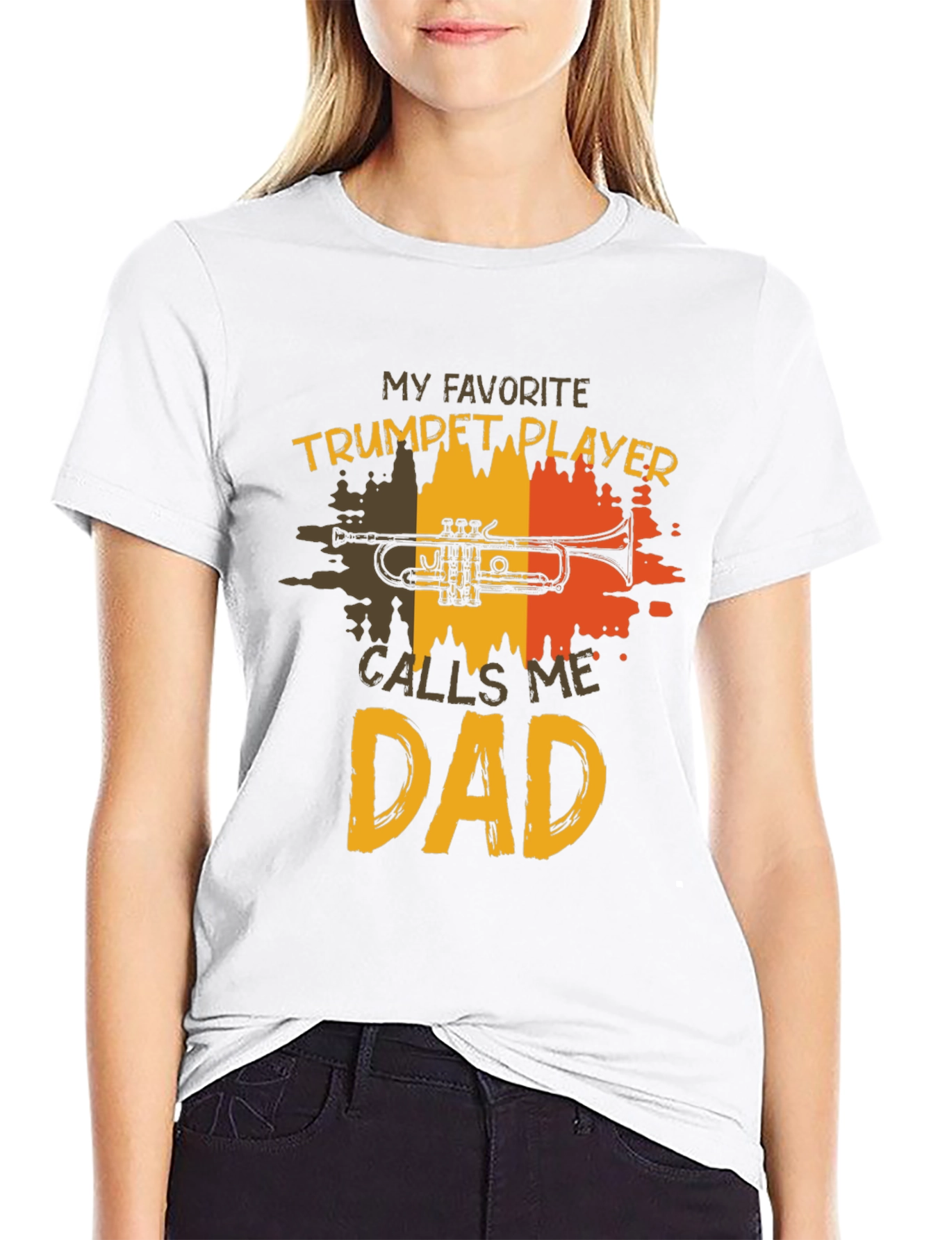 Trumpet Player Dad T-Shirt - Musical Fathers Day Gift