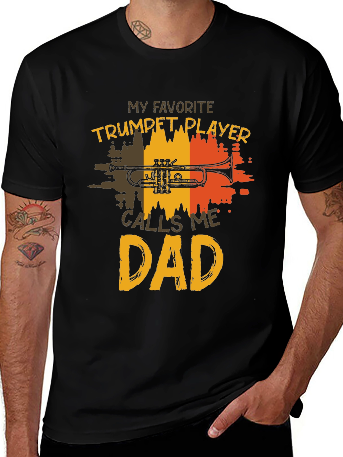 Trumpet Player Dad T-Shirt - Musical Fathers Day Gift