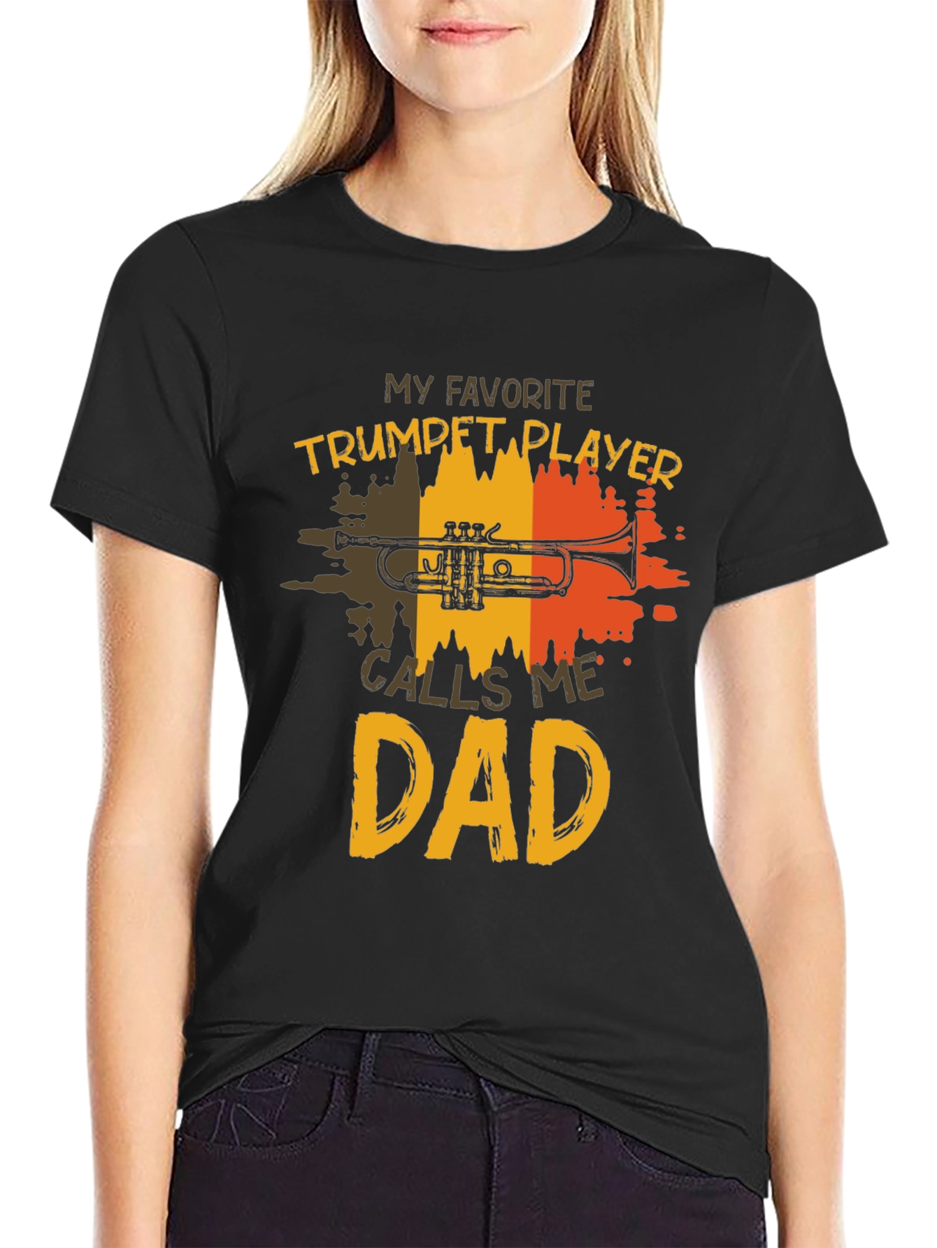 Trumpet Player Dad T-Shirt - Musical Fathers Day Gift