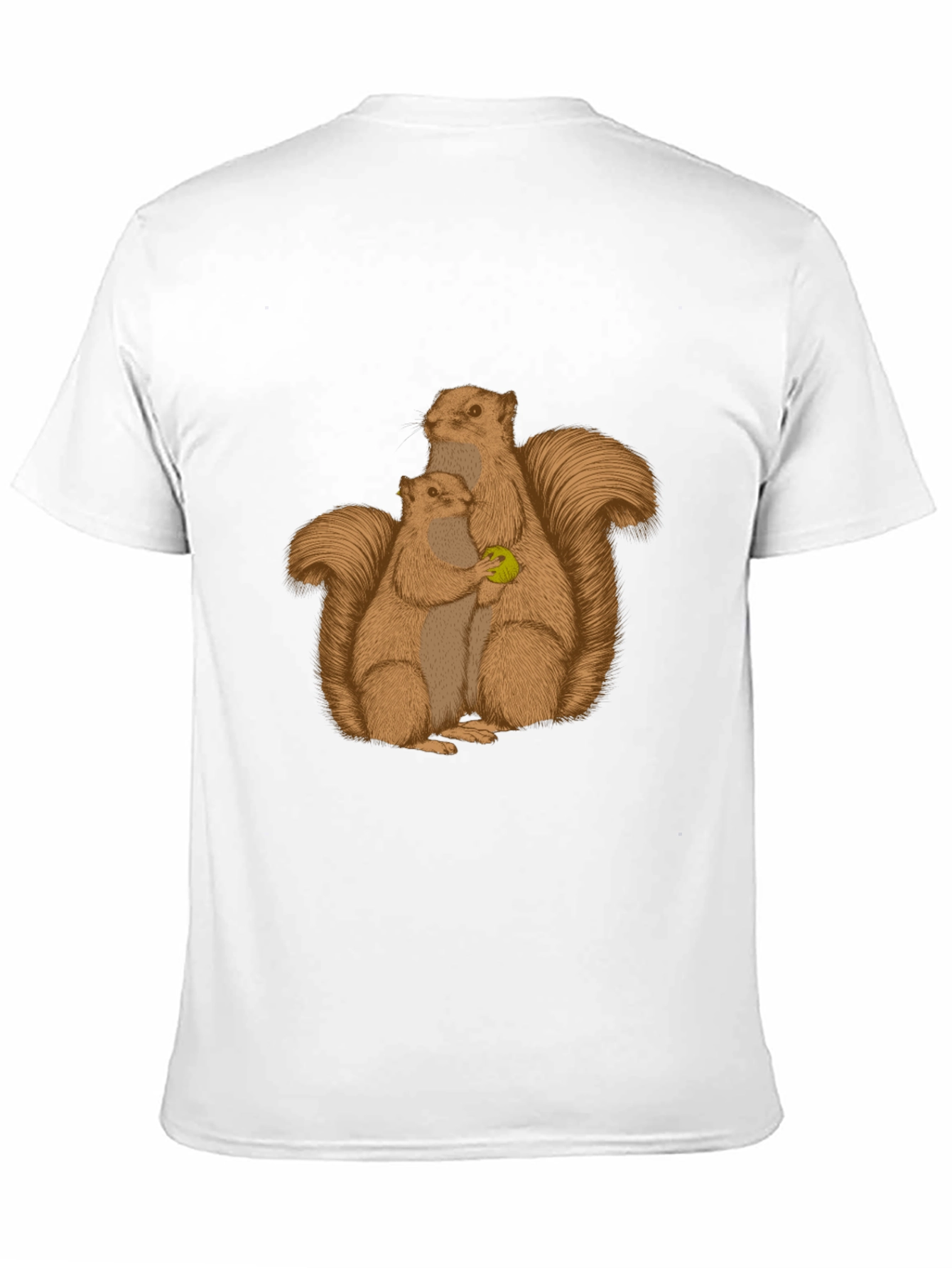 Squirrel Family Graphic Tee - Black Cotton Blend