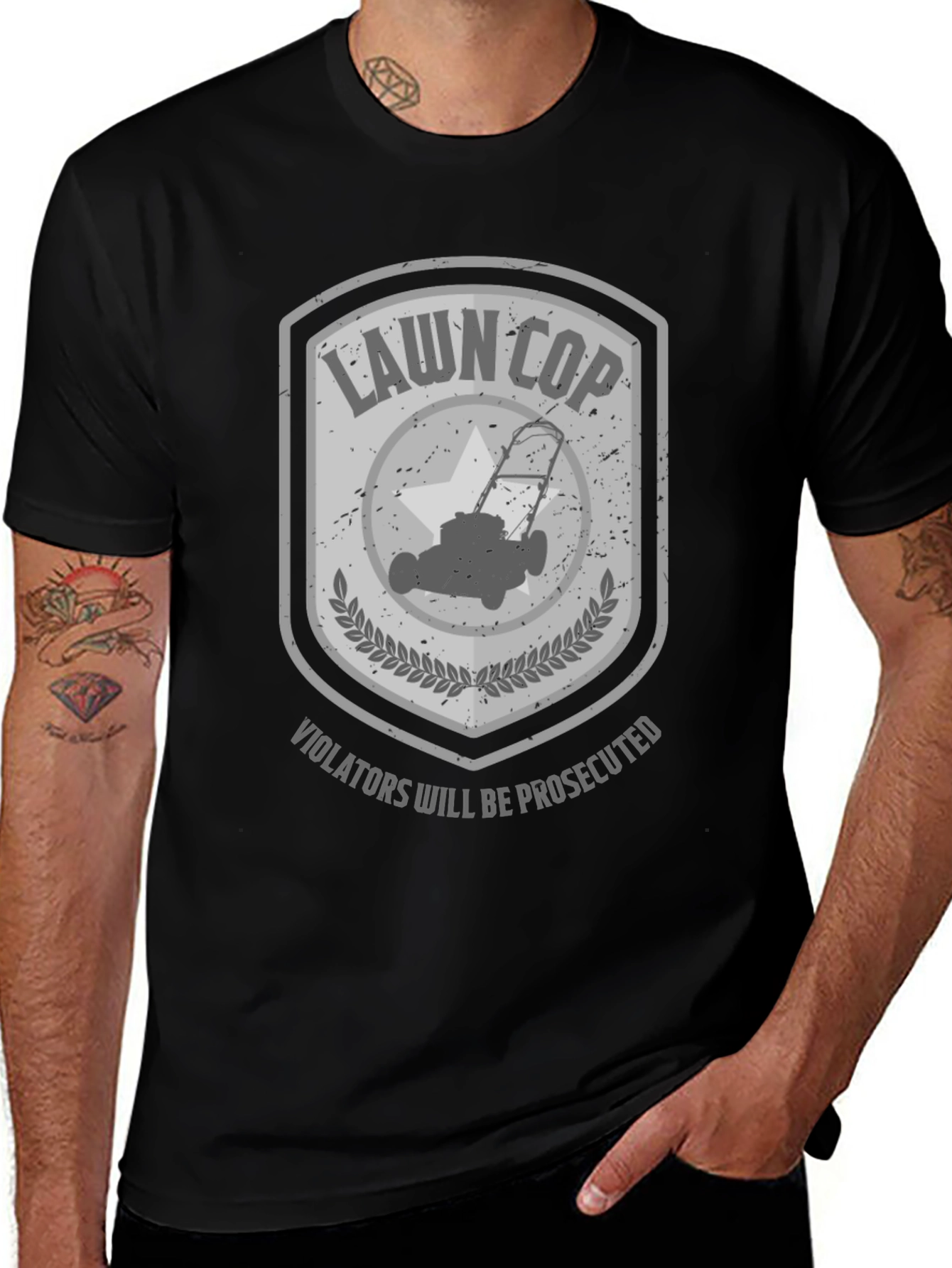 Lawn Cop T-Shirt - Enforce Lawn Order!