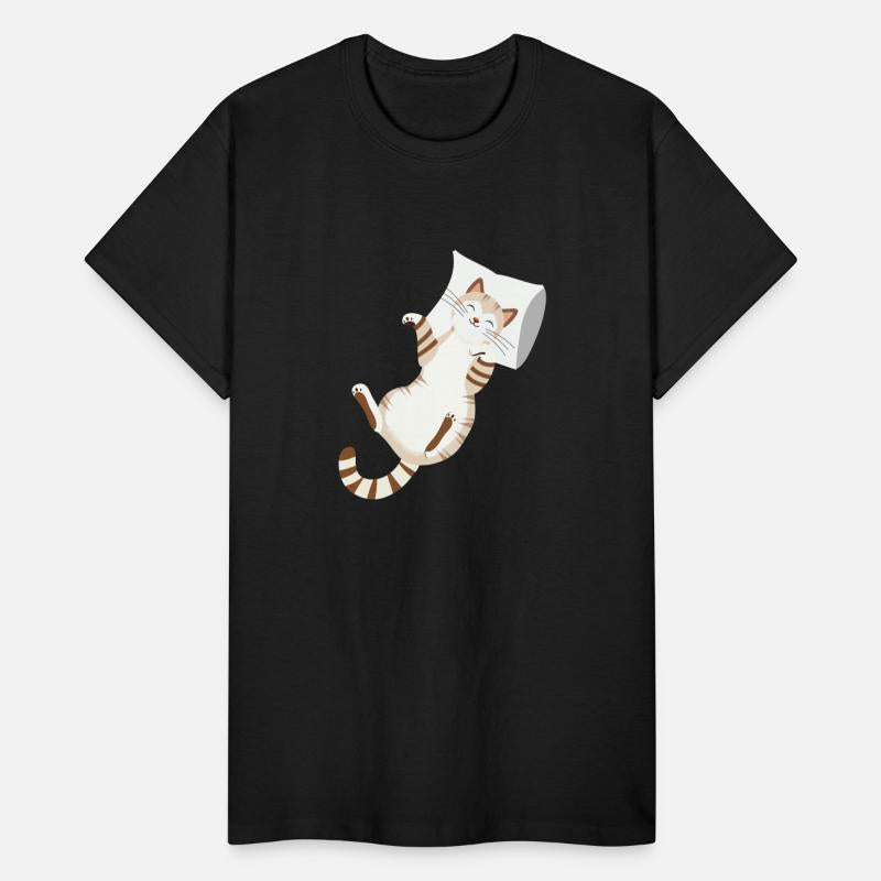 Relaxed Cat with Pillow-Cozy Animal Design
