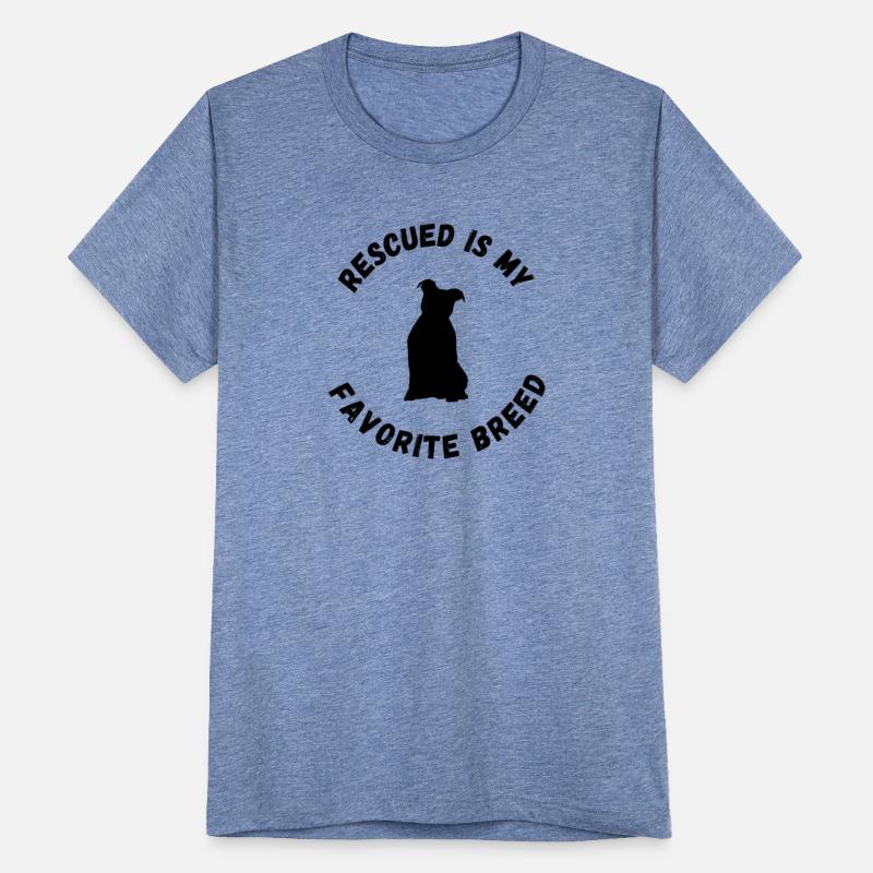 "Rescued is My Favorite Breed" (silhouette of dog)