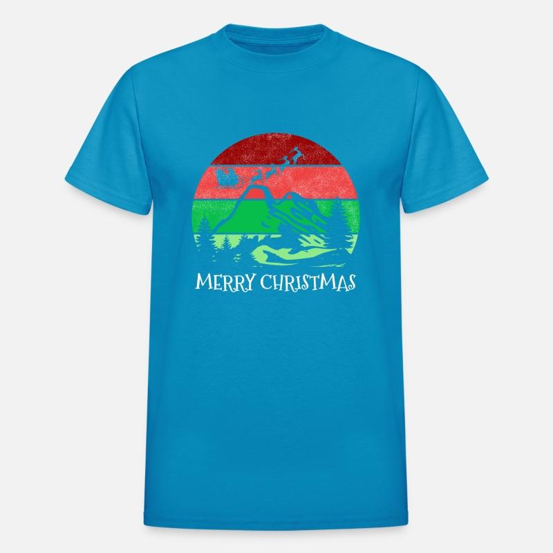 Retro Santa Sunset Mountain