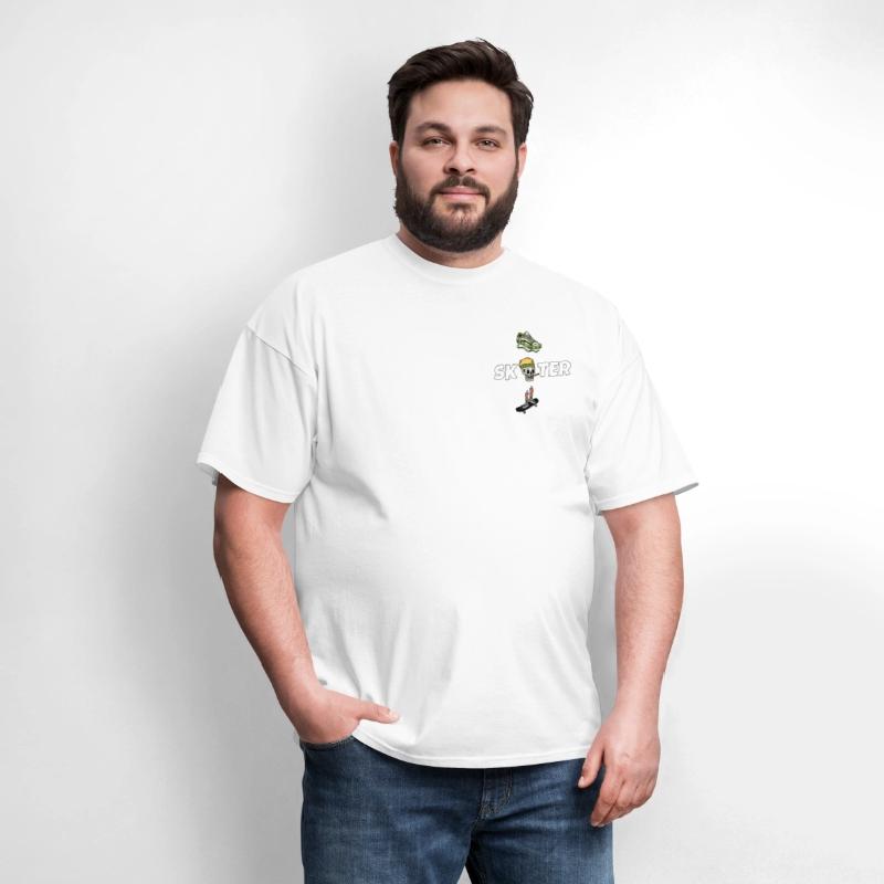 Retro Skull Skate Board Old Fashion T-Shirt