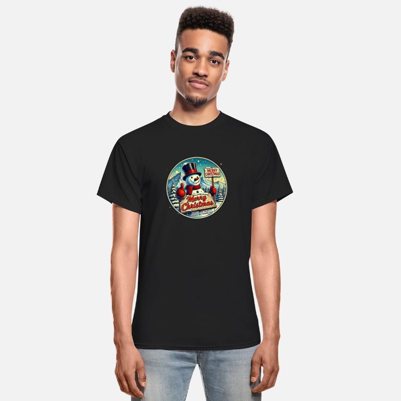 Retro Snowman Postcard Design - Christmas Gifts Ed