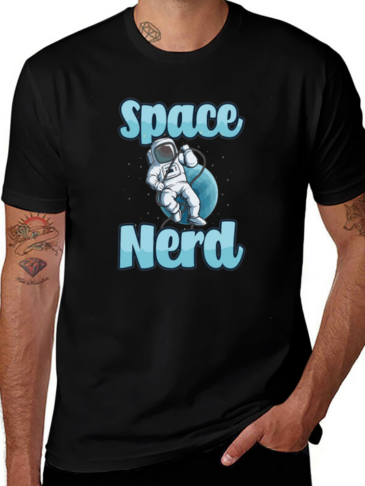 Space Nerd T-Shirt - Astronaut & Disco Ball Graphic Tee