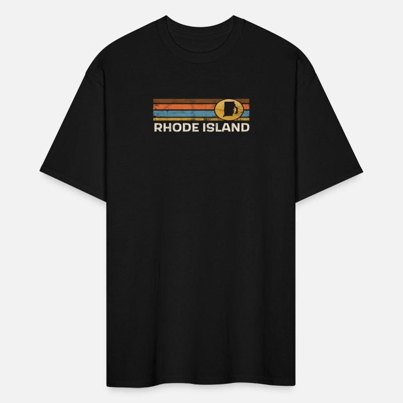 Rhode Island Us State Map Stripes