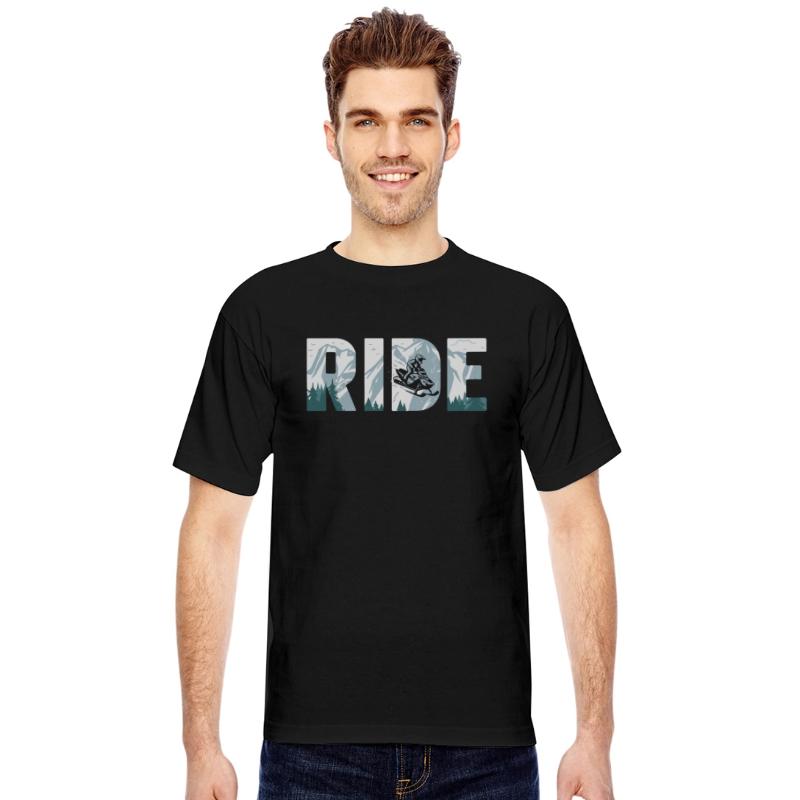 Ride Snowmobile Adventure Design Winter Mountain