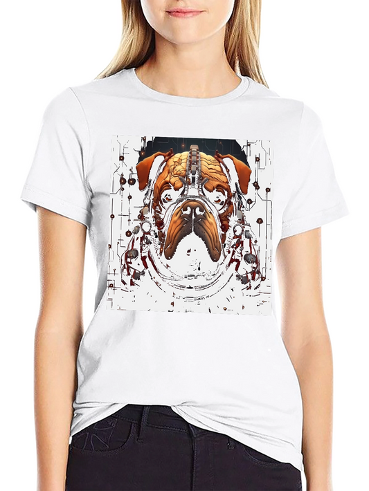 Cyber Bulldog T-Shirt - Unique Graphic Tee