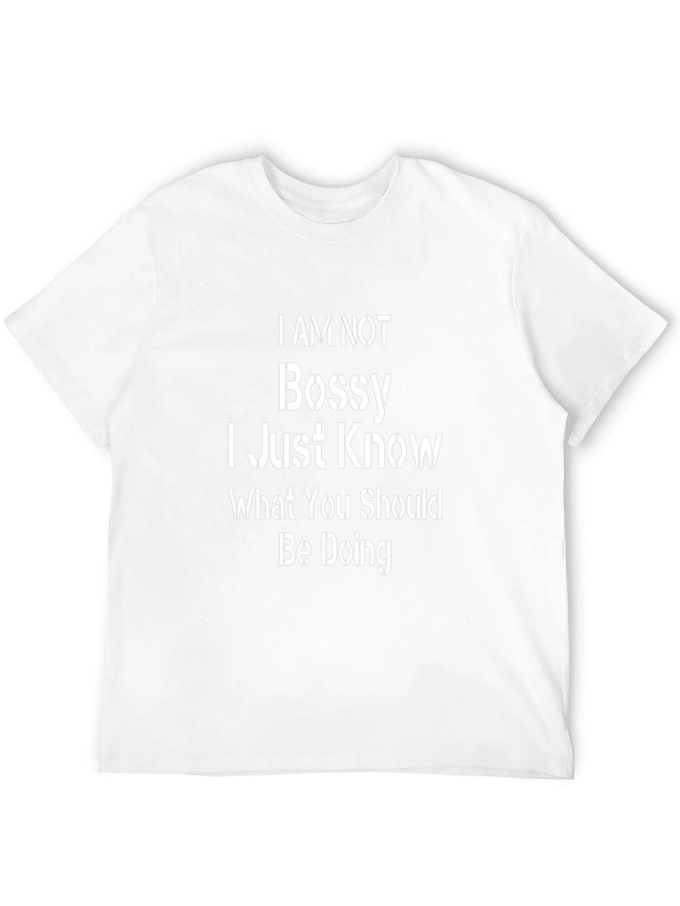 Funny I am Not Bossy Mens Black T-Shirt
