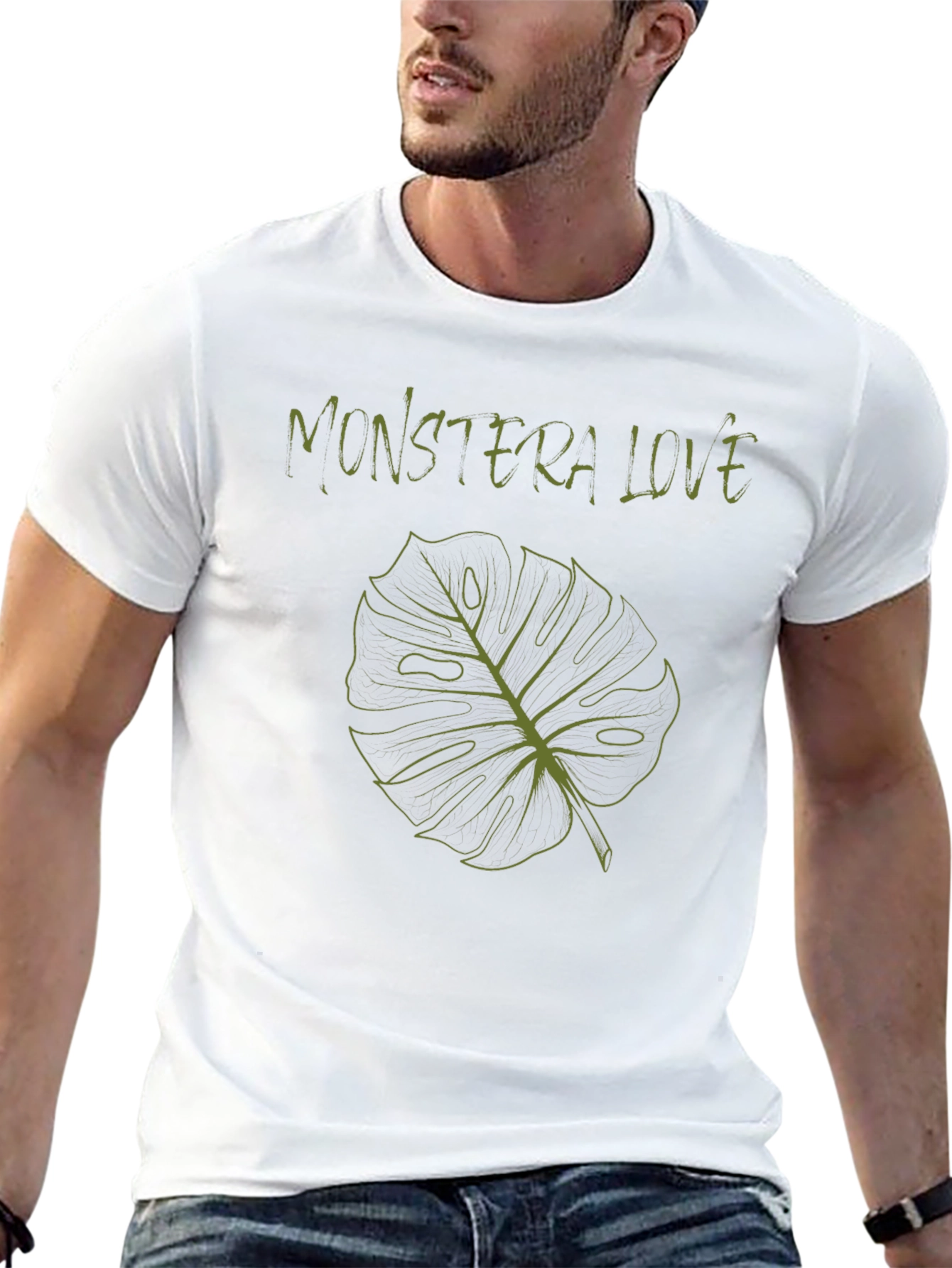 Monstera Love T-Shirt - Black Botanical Tee