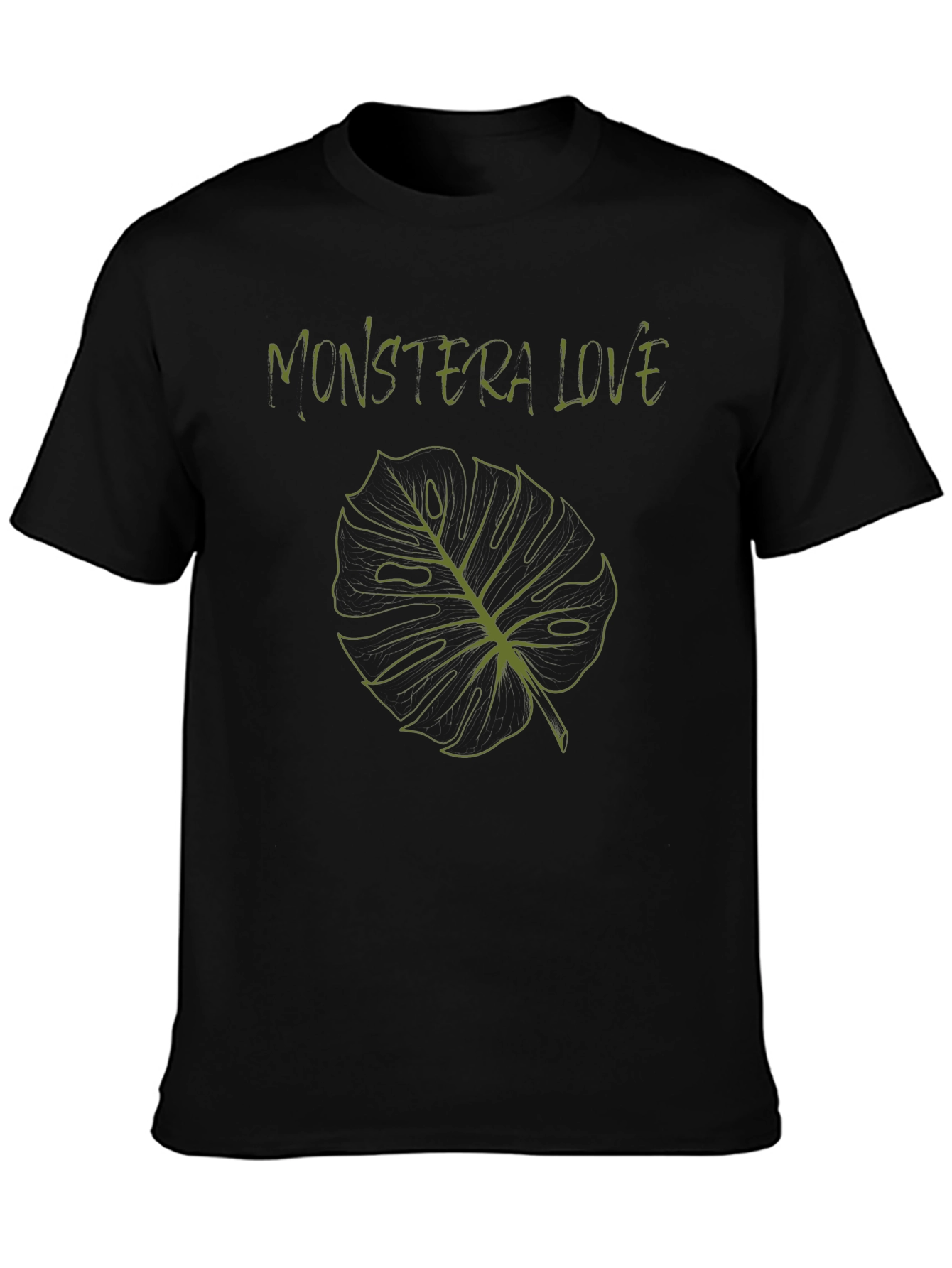 Monstera Love T-Shirt - Black Botanical Tee