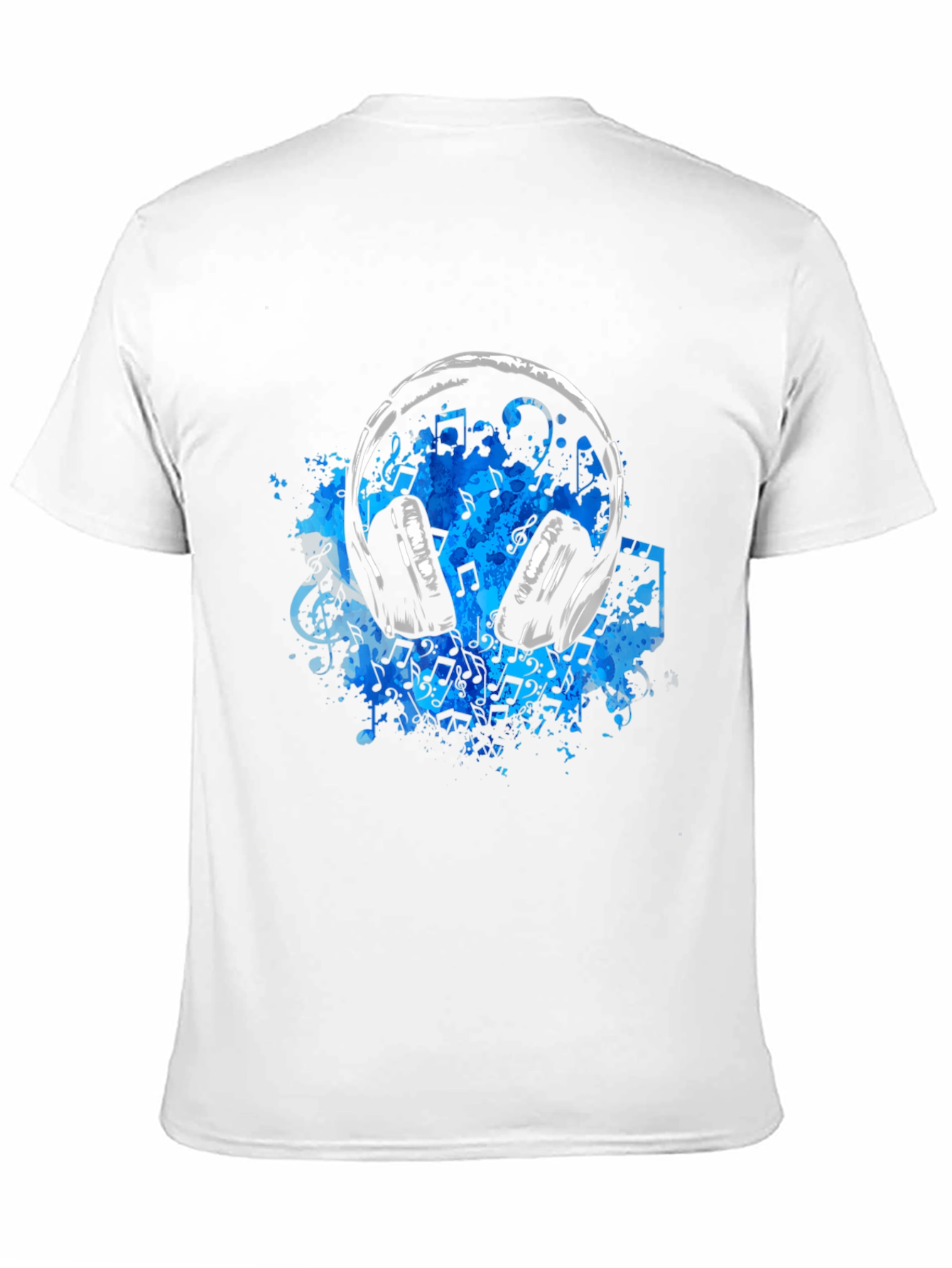 Music Headphones T-Shirt - Black Cotton Tee