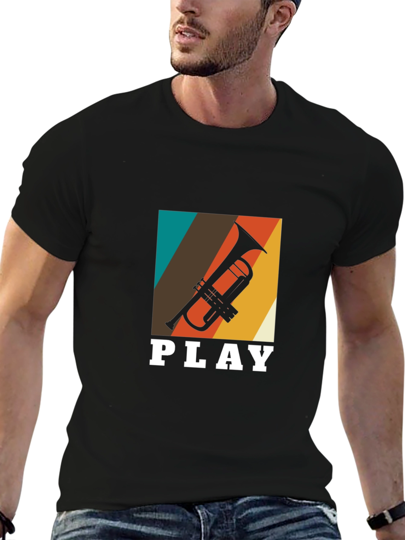 Retro Trumpet Player T-Shirt