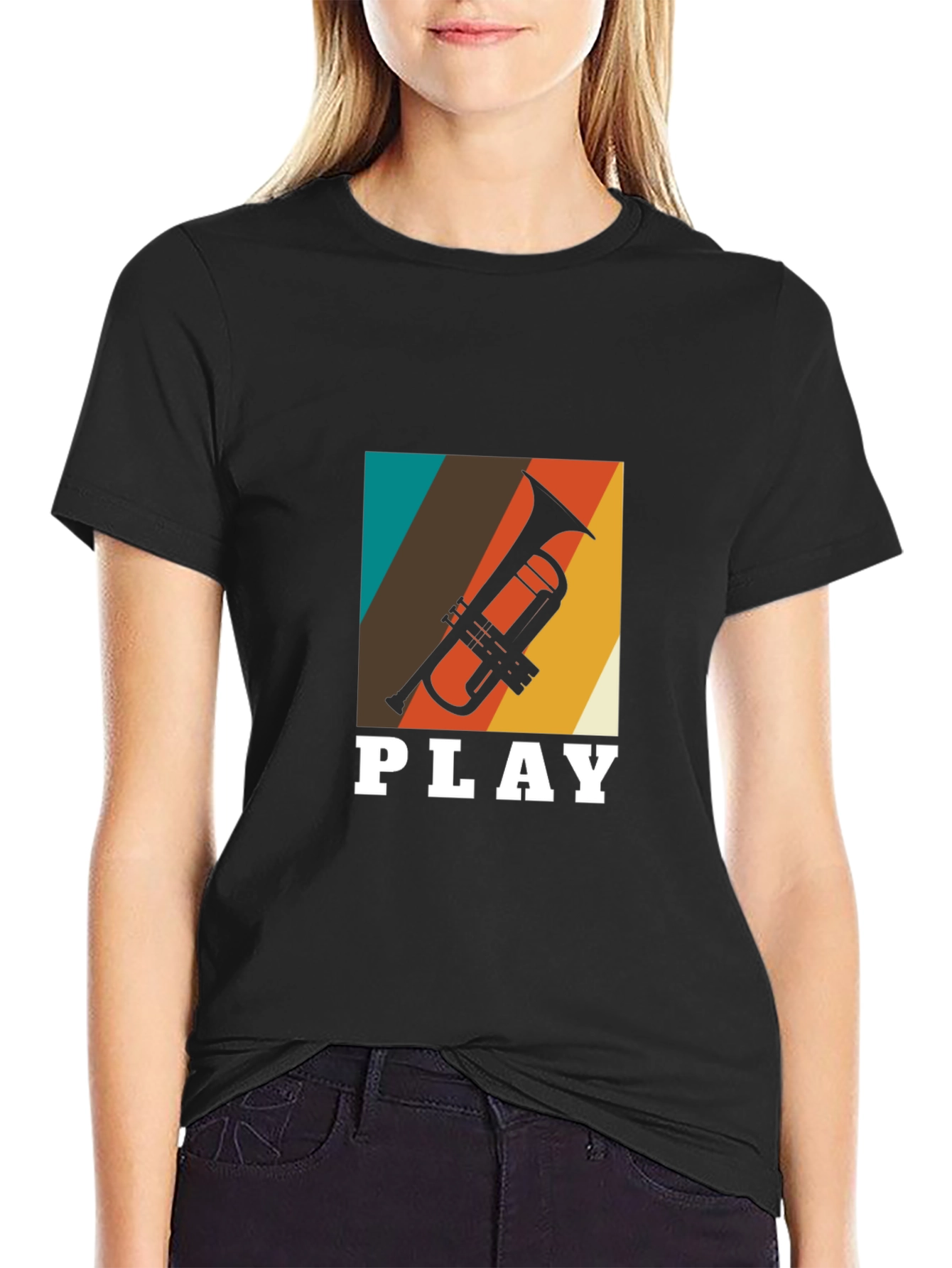 Retro Trumpet Player T-Shirt