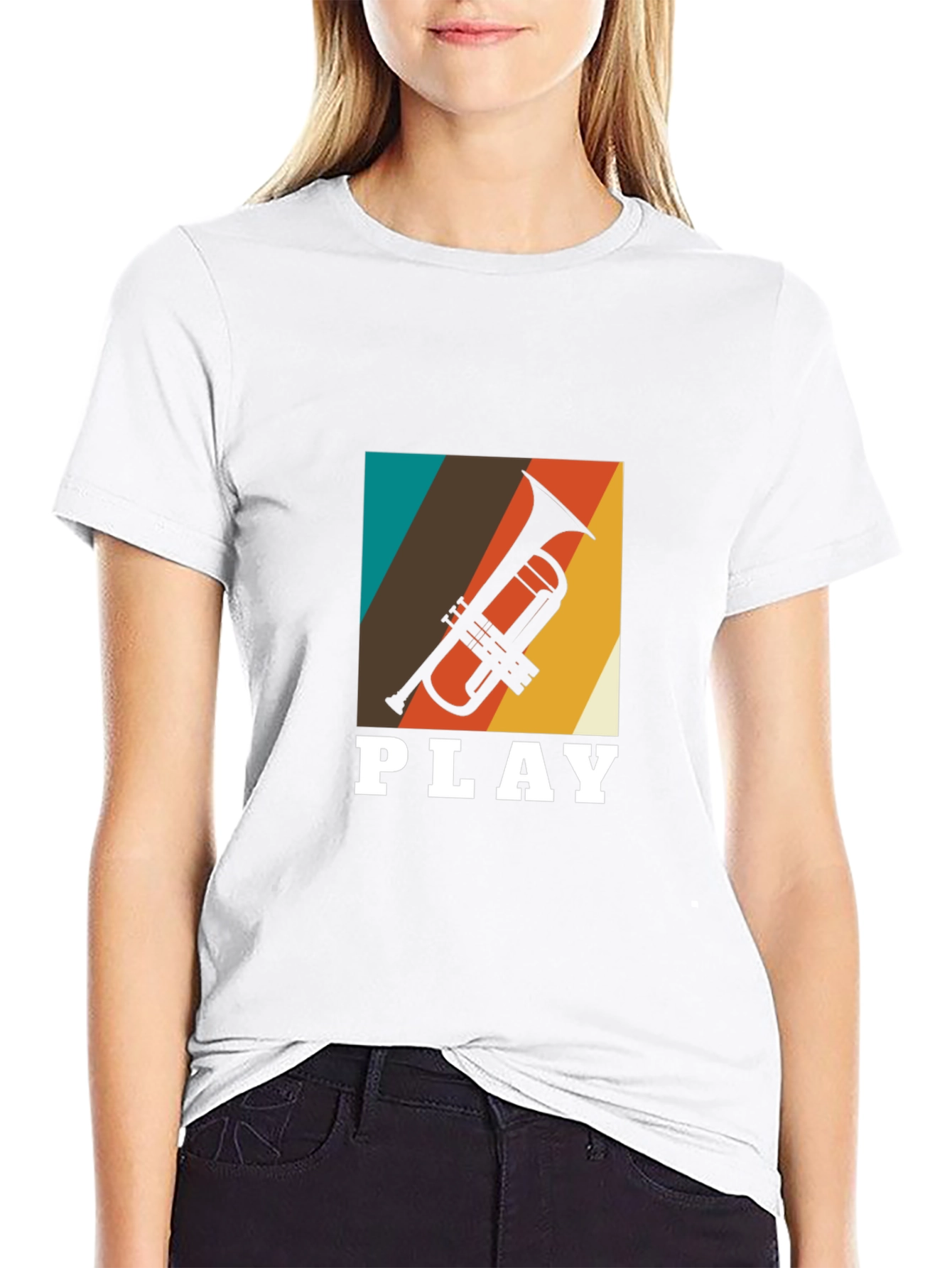 Retro Trumpet Player T-Shirt