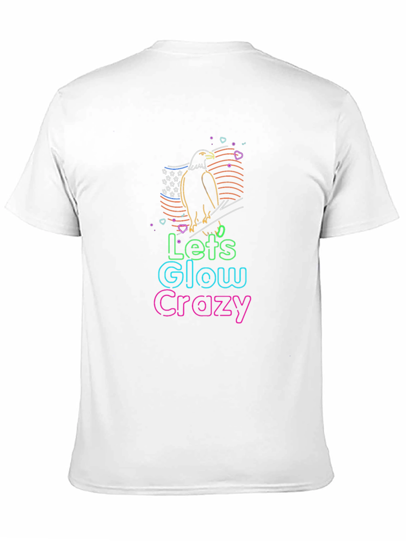Lets Glow Crazy Eagle Graphic Tee