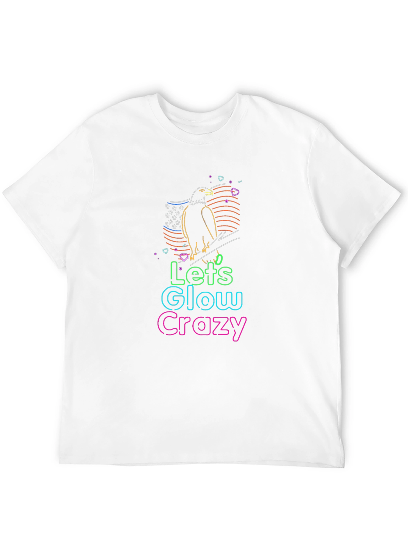 Lets Glow Crazy Eagle Graphic Tee