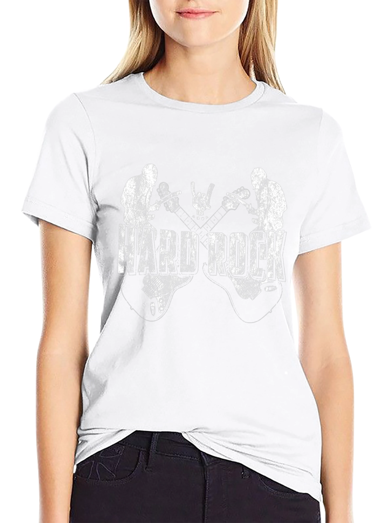Hard Rock Band Graphic Tee - Black Cotton T-Shirt