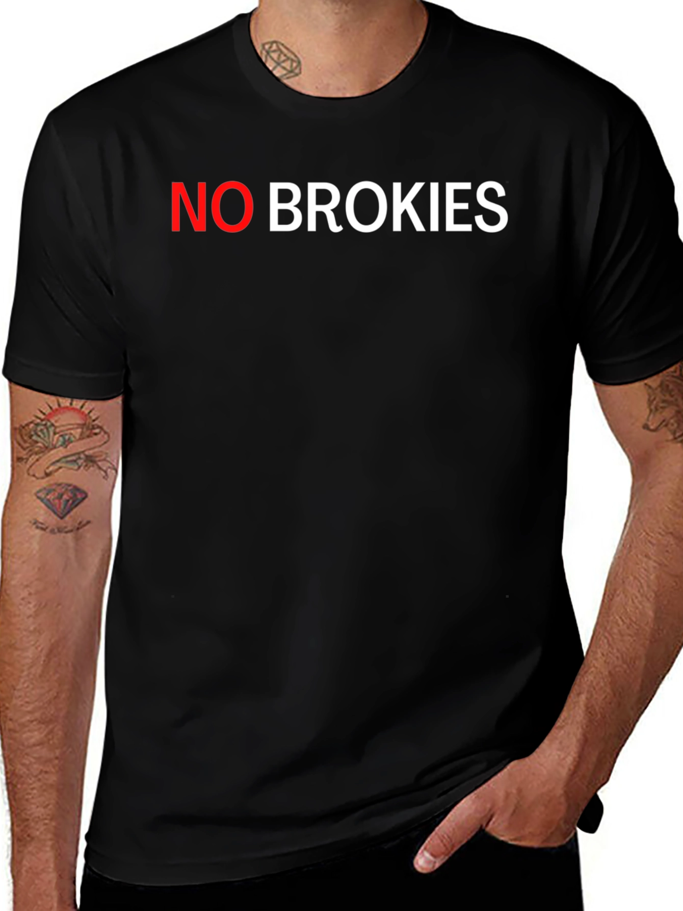 No Brokies Black T-Shirt