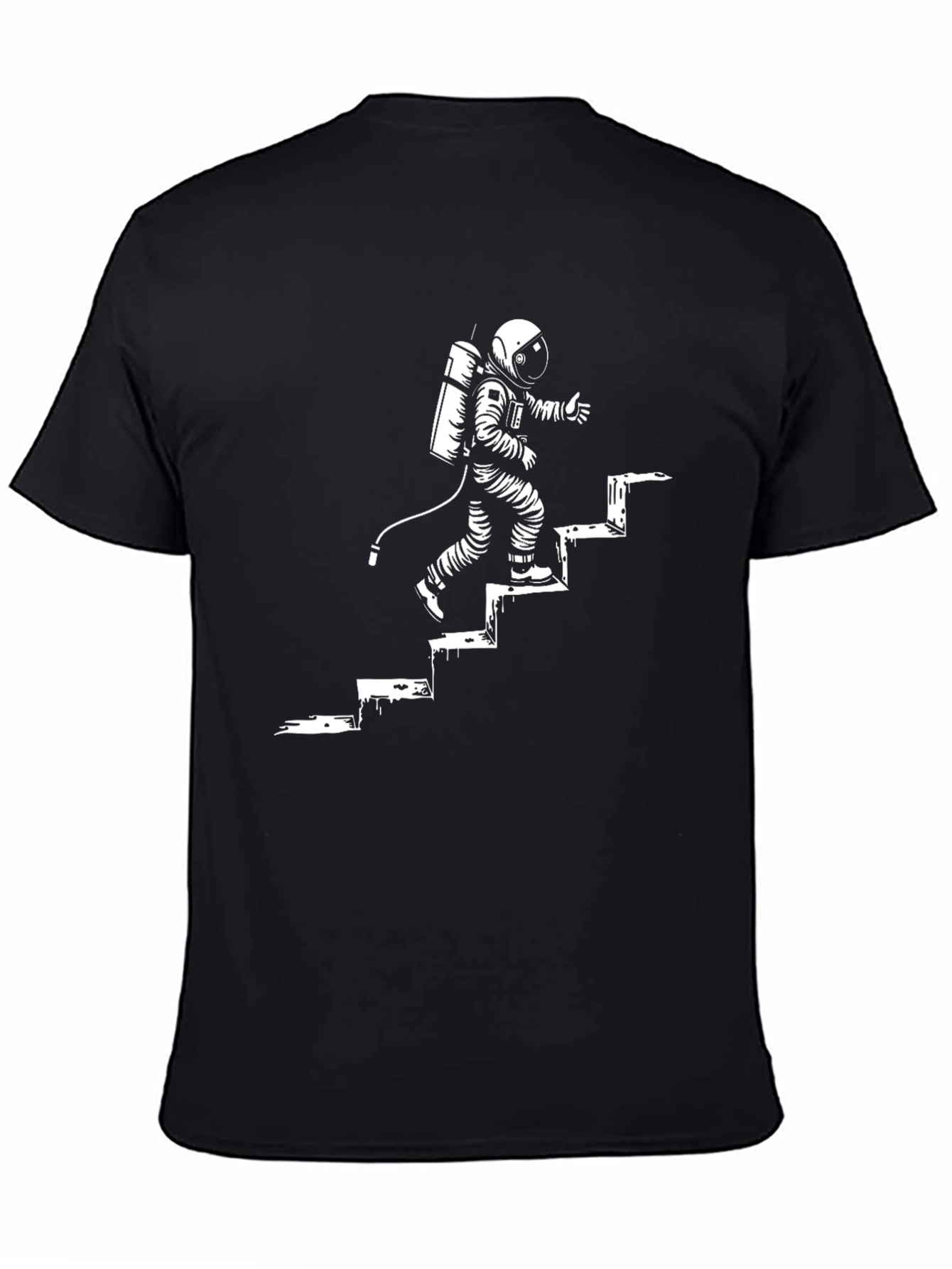 Astronaut Climbing Steps Graphic T-Shirt