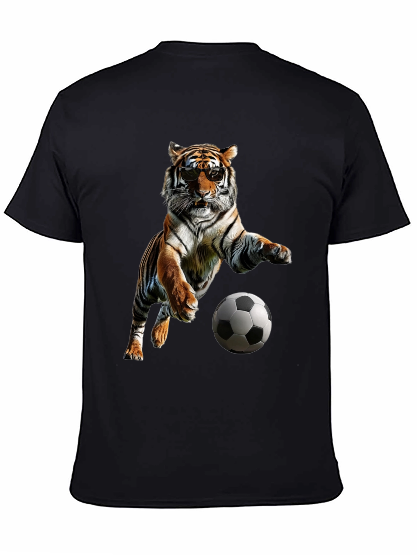 Tiger Playing Soccer Graphic Tee